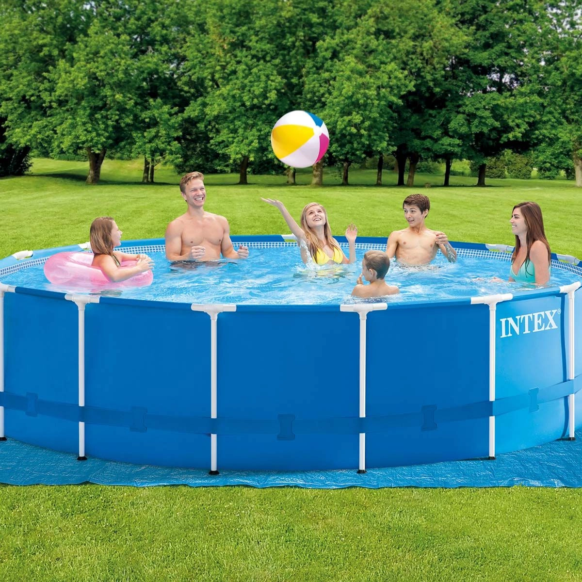 Piscine Hors-sol Metal Frame Ø4,57 X 1,22 M Intex – Image 2