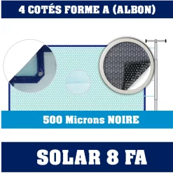 BĂąche Ă Bulles 500 Microns Solar-8 Noire